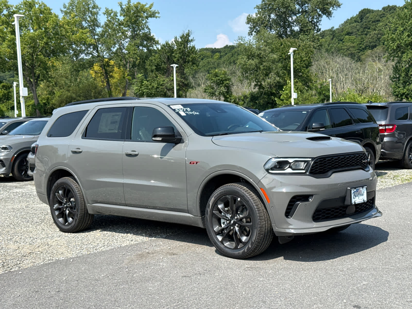 2026 Dodge Durango GT Plus in Destroyer Gray Clearcoat — front three-quarter view