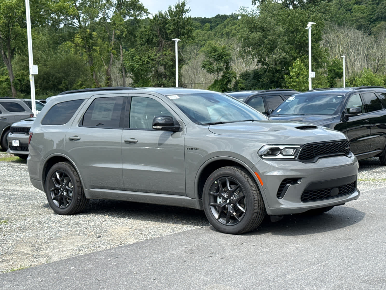 2026 Dodge Durango GT Plus HEMI V8 in Destroyer Gray Clearcoat — front three-quarter view